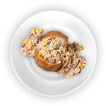 Baked Potatoes With Tuna Mayo & Cheese 