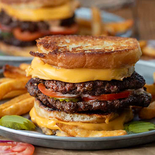 The Chip Inn Edinburgh Grilled Cheese Burger